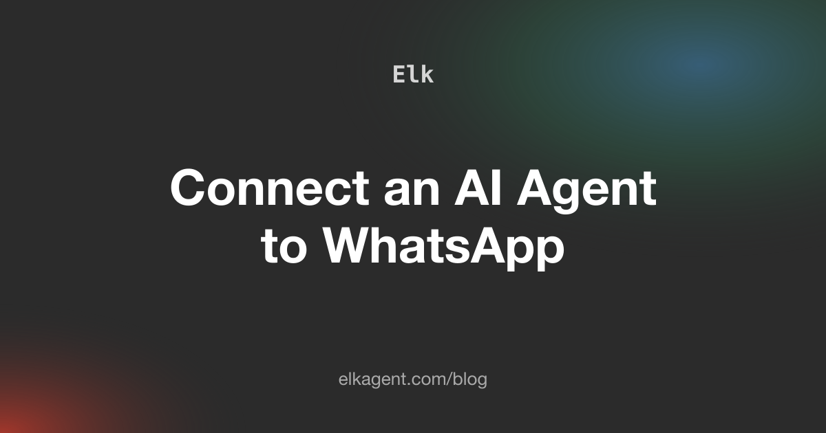 How to Connect an AI Agent to WhatsApp for Customer Support
